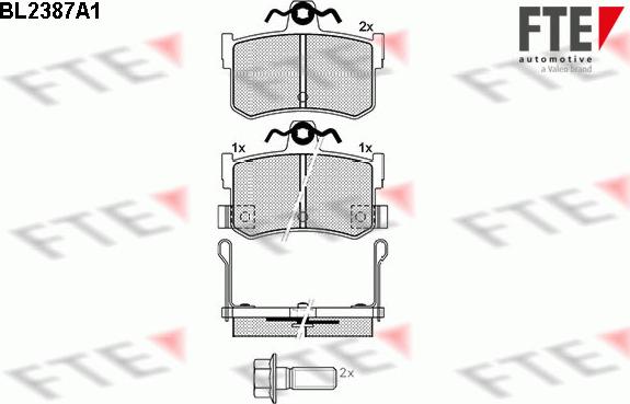 FTE BL2387A1 - Kit de plaquettes de frein, frein à disque cwaw.fr