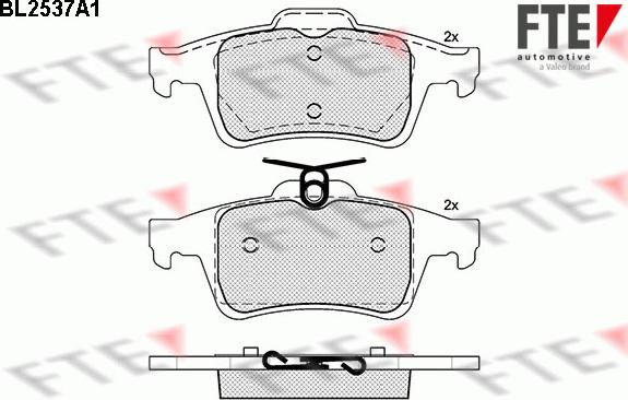 FTE 9010789 - Kit de plaquettes de frein, frein à disque cwaw.fr