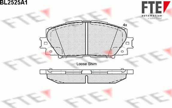 FTE 9010780 - Kit de plaquettes de frein, frein à disque cwaw.fr