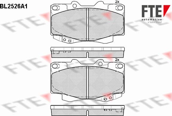 FTE BL2526A1 - Kit de plaquettes de frein, frein à disque cwaw.fr