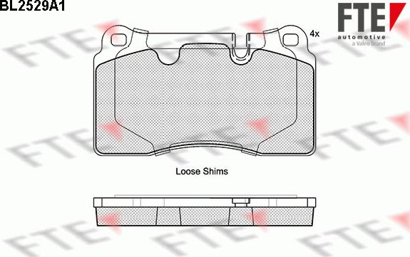 FTE 9010783 - Kit de plaquettes de frein, frein à disque cwaw.fr