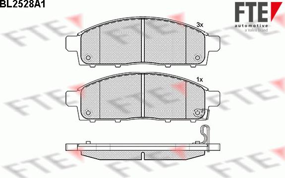 FTE 9010782 - Kit de plaquettes de frein, frein à disque cwaw.fr