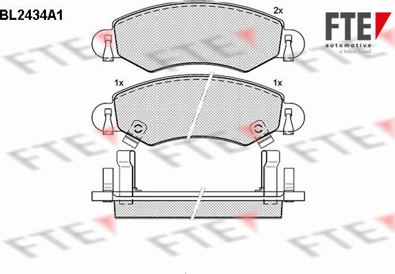 FTE 9010734 - Kit de plaquettes de frein, frein à disque cwaw.fr