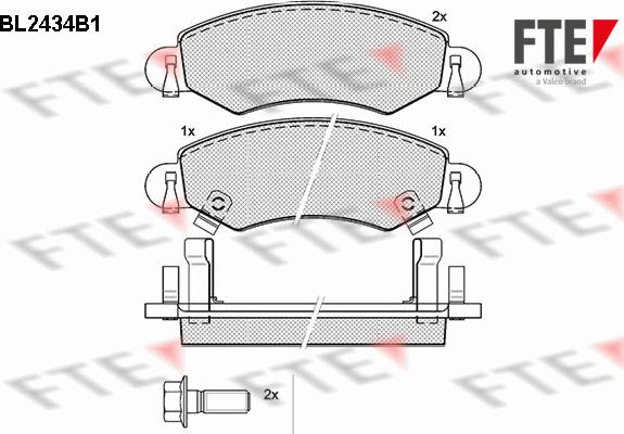 FTE 9010735 - Kit de plaquettes de frein, frein à disque cwaw.fr