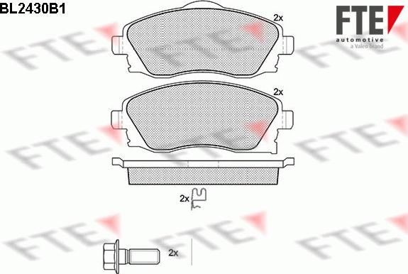 FTE 9010730 - Kit de plaquettes de frein, frein à disque cwaw.fr