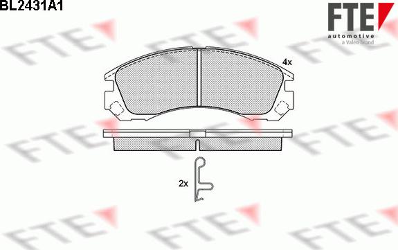 FTE BL2431A1 - Kit de plaquettes de frein, frein à disque cwaw.fr