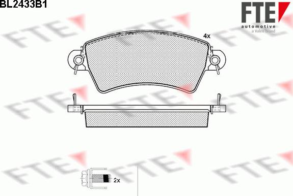 FTE 9010733 - Kit de plaquettes de frein, frein à disque cwaw.fr