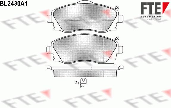 FTE 9010729 - Kit de plaquettes de frein, frein à disque cwaw.fr