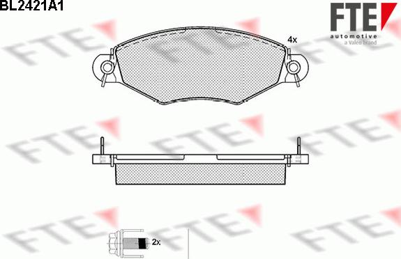 FTE 9010725 - Kit de plaquettes de frein, frein à disque cwaw.fr