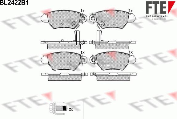 FTE 9010726 - Kit de plaquettes de frein, frein à disque cwaw.fr