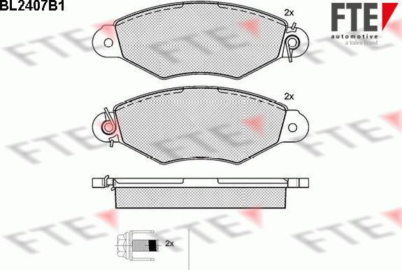 FTE BL2407B1 - Kit de plaquettes de frein, frein à disque cwaw.fr