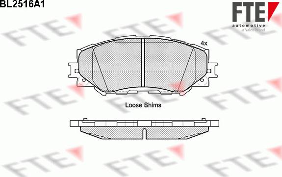 FTE 9010774 - Kit de plaquettes de frein, frein à disque cwaw.fr