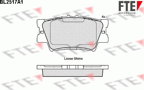 FTE 9010775 - Kit de plaquettes de frein, frein à disque cwaw.fr