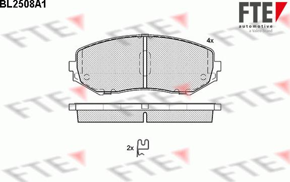 FTE BL2508A1 - Kit de plaquettes de frein, frein à disque cwaw.fr