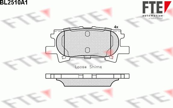 FTE 9010772 - Kit de plaquettes de frein, frein à disque cwaw.fr