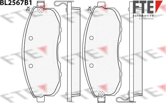 FTE 9011090 - Kit de plaquettes de frein, frein à disque cwaw.fr