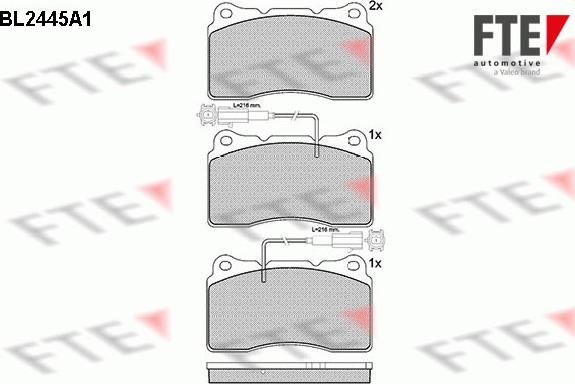 FTE 9011049 - Kit de plaquettes de frein, frein à disque cwaw.fr