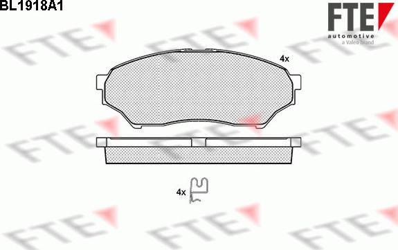 FTE 9011041 - Kit de plaquettes de frein, frein à disque cwaw.fr