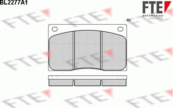 FTE 9011048 - Kit de plaquettes de frein, frein à disque cwaw.fr