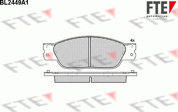 FTE BL2449A1 - Kit de plaquettes de frein, frein à disque cwaw.fr