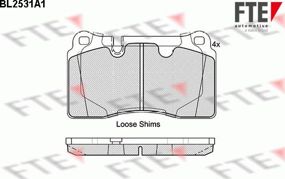 FTE BL2531A1 - Kit de plaquettes de frein, frein à disque cwaw.fr