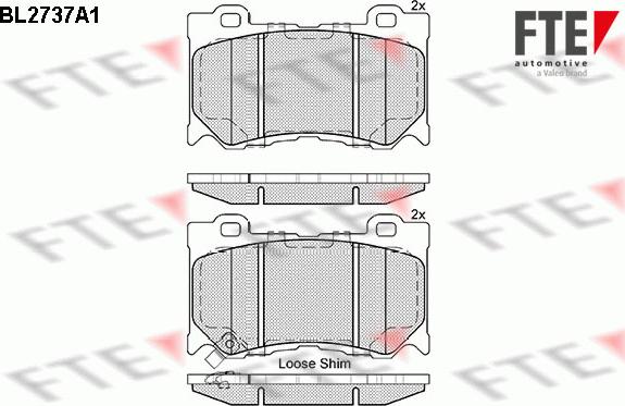 FTE BL2737A1 - Kit de plaquettes de frein, frein à disque cwaw.fr