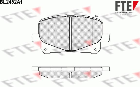 FTE 9011050 - Kit de plaquettes de frein, frein à disque cwaw.fr