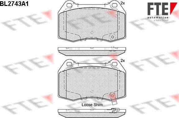 FTE 9011051 - Kit de plaquettes de frein, frein à disque cwaw.fr