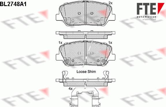 FTE BL2748A1 - Kit de plaquettes de frein, frein à disque cwaw.fr