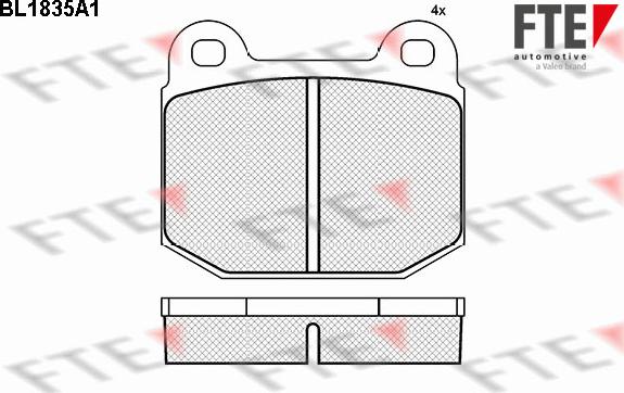 FTE 9011057 - Kit de plaquettes de frein, frein à disque cwaw.fr