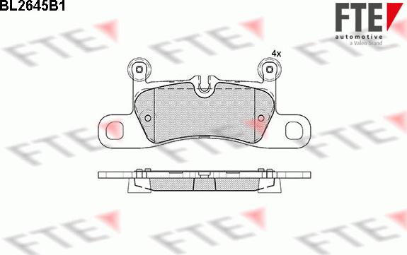 FTE 9011065 - Kit de plaquettes de frein, frein à disque cwaw.fr