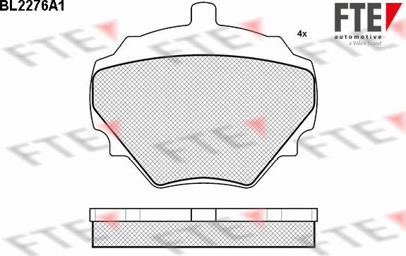 FTE 9011062 - Kit de plaquettes de frein, frein à disque cwaw.fr