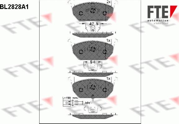 FTE 9011008 - Kit de plaquettes de frein, frein à disque cwaw.fr