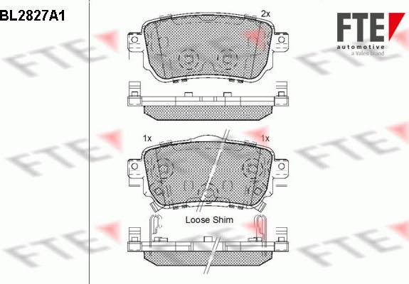 FTE 9011007 - Kit de plaquettes de frein, frein à disque cwaw.fr