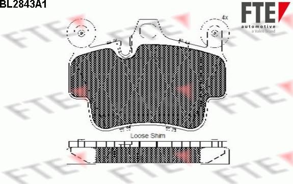 FTE BL2843A1 - Kit de plaquettes de frein, frein à disque cwaw.fr