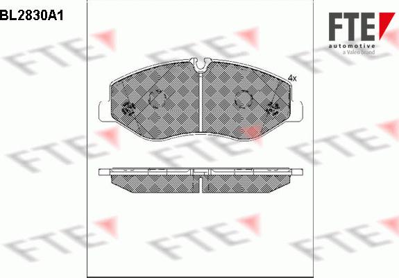 FTE 9011010 - Kit de plaquettes de frein, frein à disque cwaw.fr