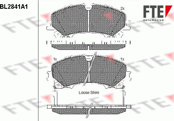 FTE BL2841A1 - Kit de plaquettes de frein, frein à disque cwaw.fr