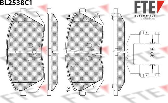 FTE 9011089 - Kit de plaquettes de frein, frein à disque cwaw.fr