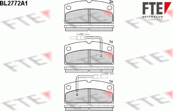 FTE BL2772A1 - Kit de plaquettes de frein, frein à disque cwaw.fr