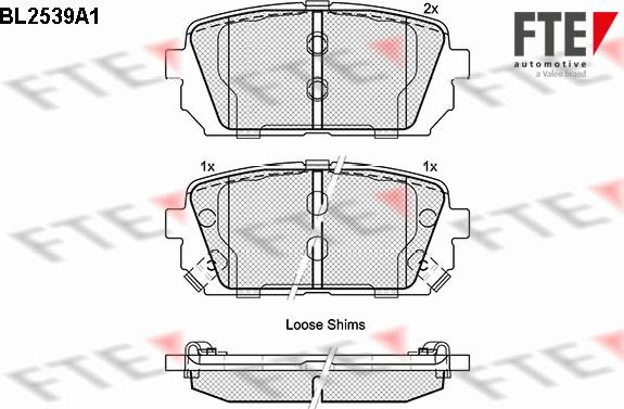 FTE 9011039 - Kit de plaquettes de frein, frein à disque cwaw.fr