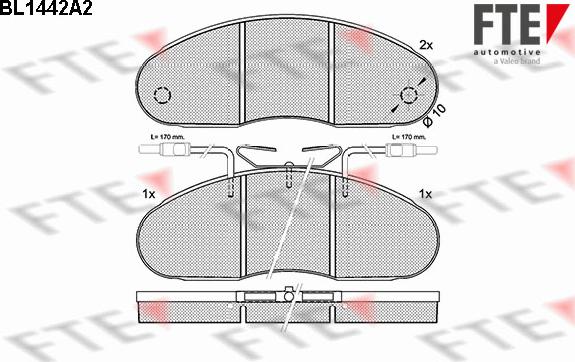 FTE BL1442A2 - Kit de plaquettes de frein, frein à disque cwaw.fr