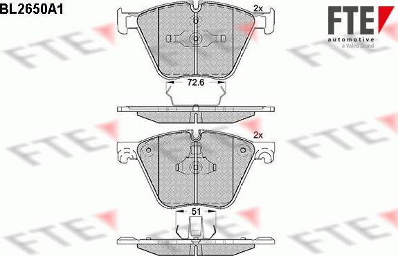 FTE 9011038 - Kit de plaquettes de frein, frein à disque cwaw.fr