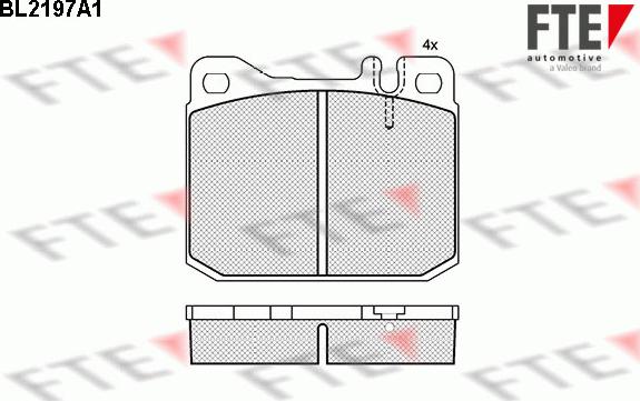 FTE 9011033 - Kit de plaquettes de frein, frein à disque cwaw.fr