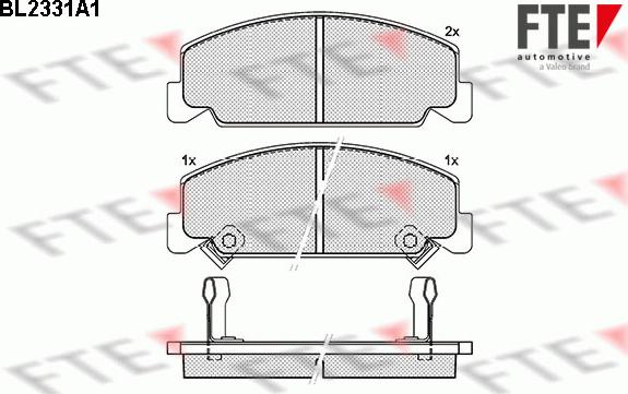 FTE 9011076 - Kit de plaquettes de frein, frein à disque cwaw.fr