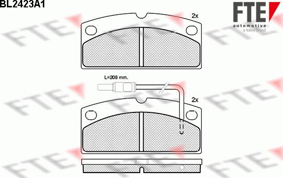 FTE BL2423A1 - Kit de plaquettes de frein, frein à disque cwaw.fr