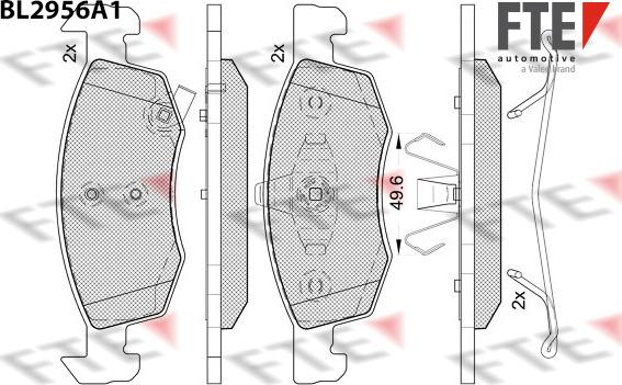 FTE 9011199 - Kit de plaquettes de frein, frein à disque cwaw.fr