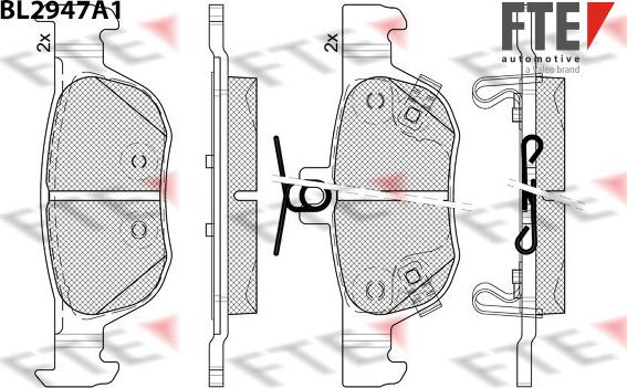 FTE 9011191 - Kit de plaquettes de frein, frein à disque cwaw.fr