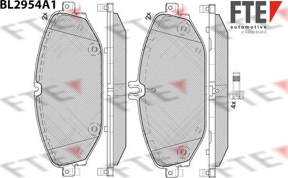 FTE 9011197 - Kit de plaquettes de frein, frein à disque cwaw.fr