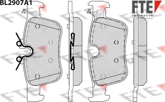FTE BL2907A1 - Kit de plaquettes de frein, frein à disque cwaw.fr