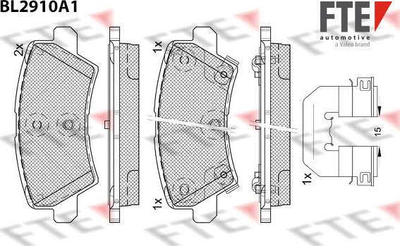 FTE 9011152 - Kit de plaquettes de frein, frein à disque cwaw.fr